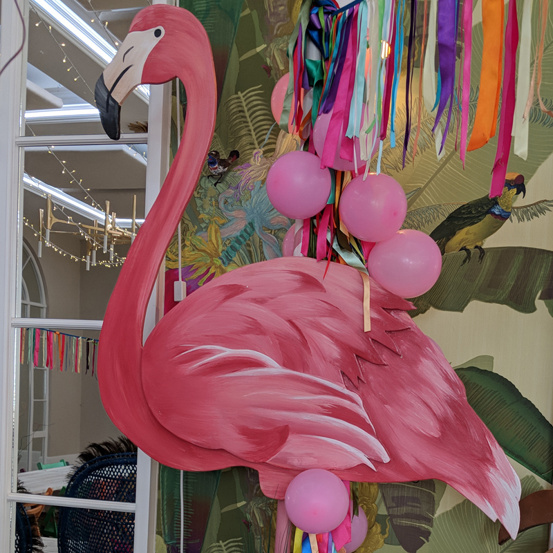 FOR SALE Giant Wooden Flamingo Statue 
